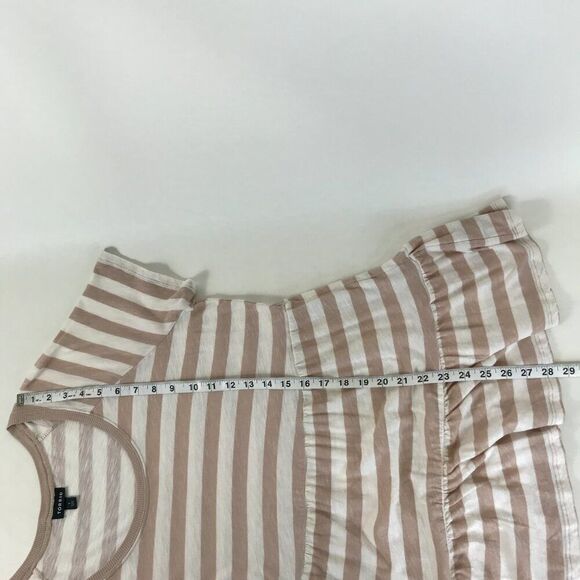 Torrid Babydoll Slub Scoop Neck Tiered Top Women's Plus Size 1/1X Striped Casual - Picture 8 of 12